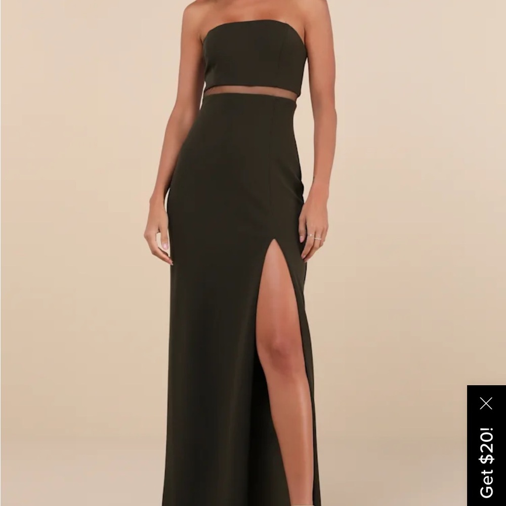 Lulu's Dark Green Maxi Dress